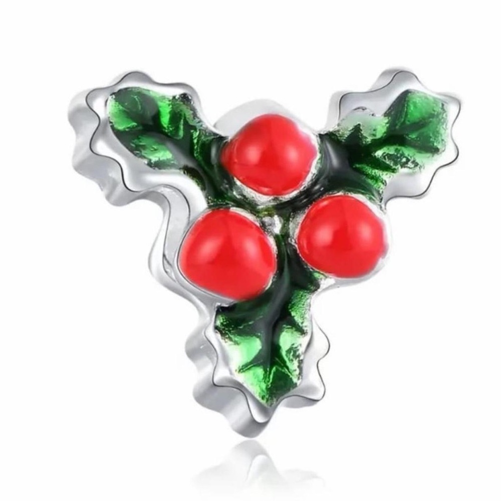 Kohl's Red and Green Holly Charm Bracelet Accent